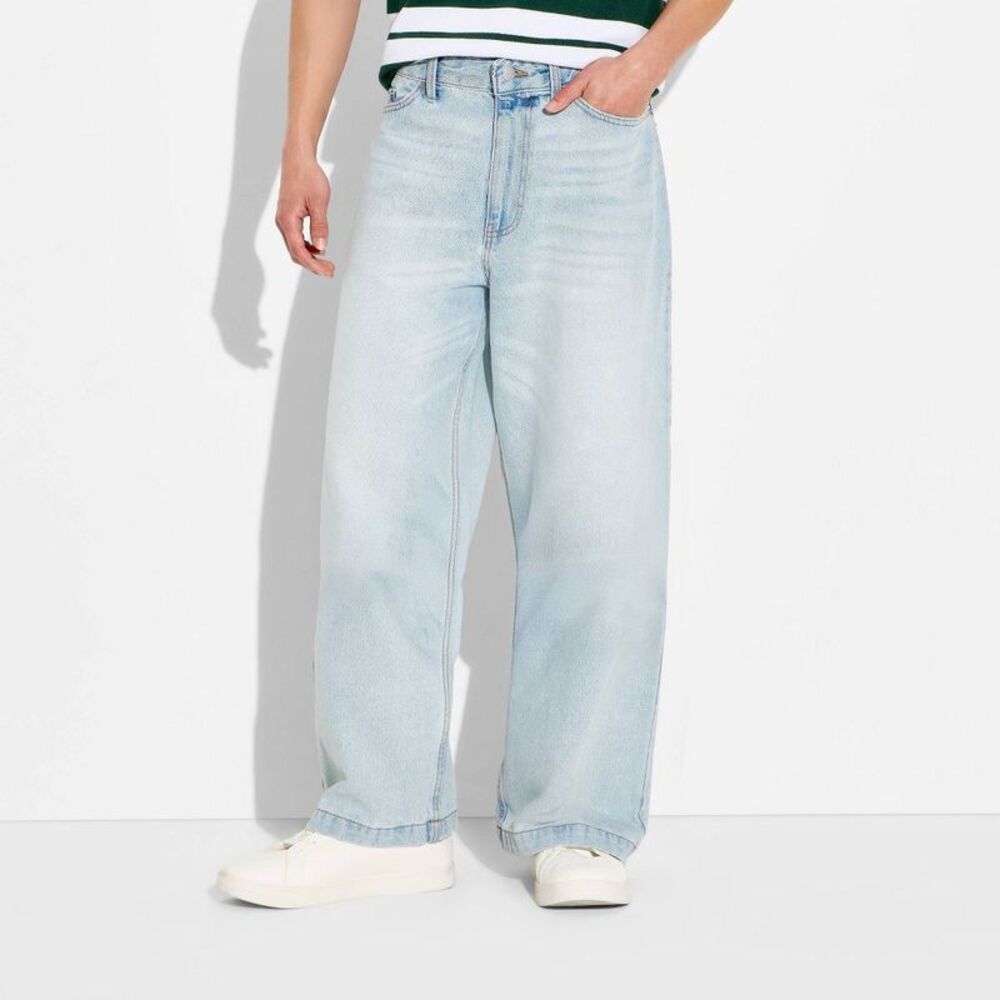 Men's Baggy Leg Jeans - Original Use Indigo 40x32 - Picture 2 of 4